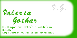 valeria gothar business card